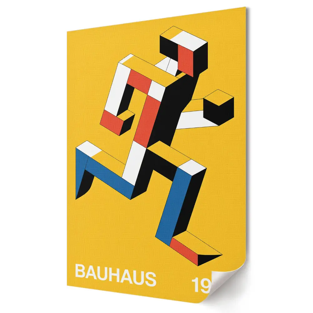 Bauhaus mozgás és geometria színekben faliposzter