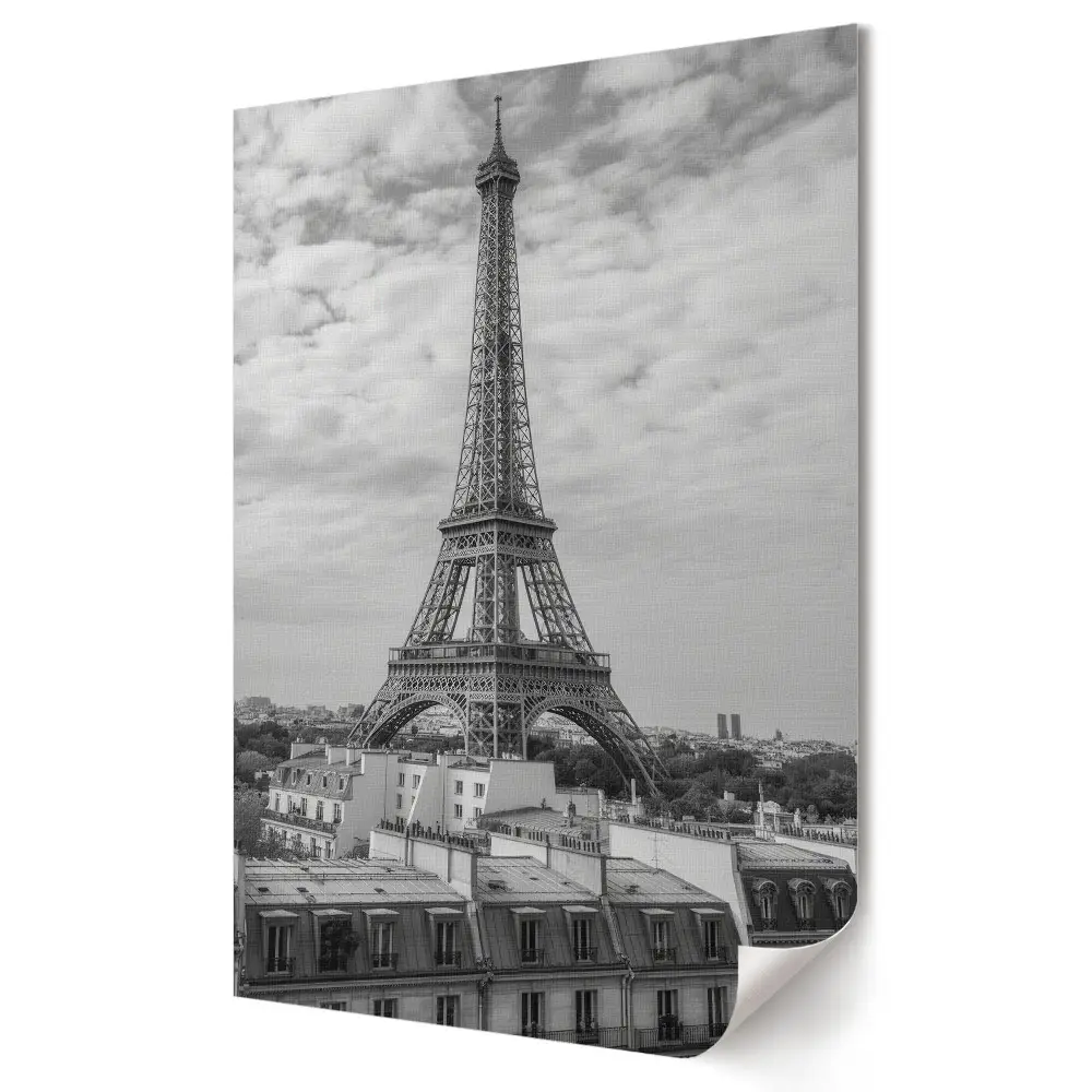 Eiffel-torony fekete-fehér poszter nyomtatás