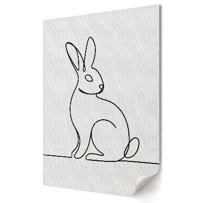 Minimalista nyúl körvonal poszter