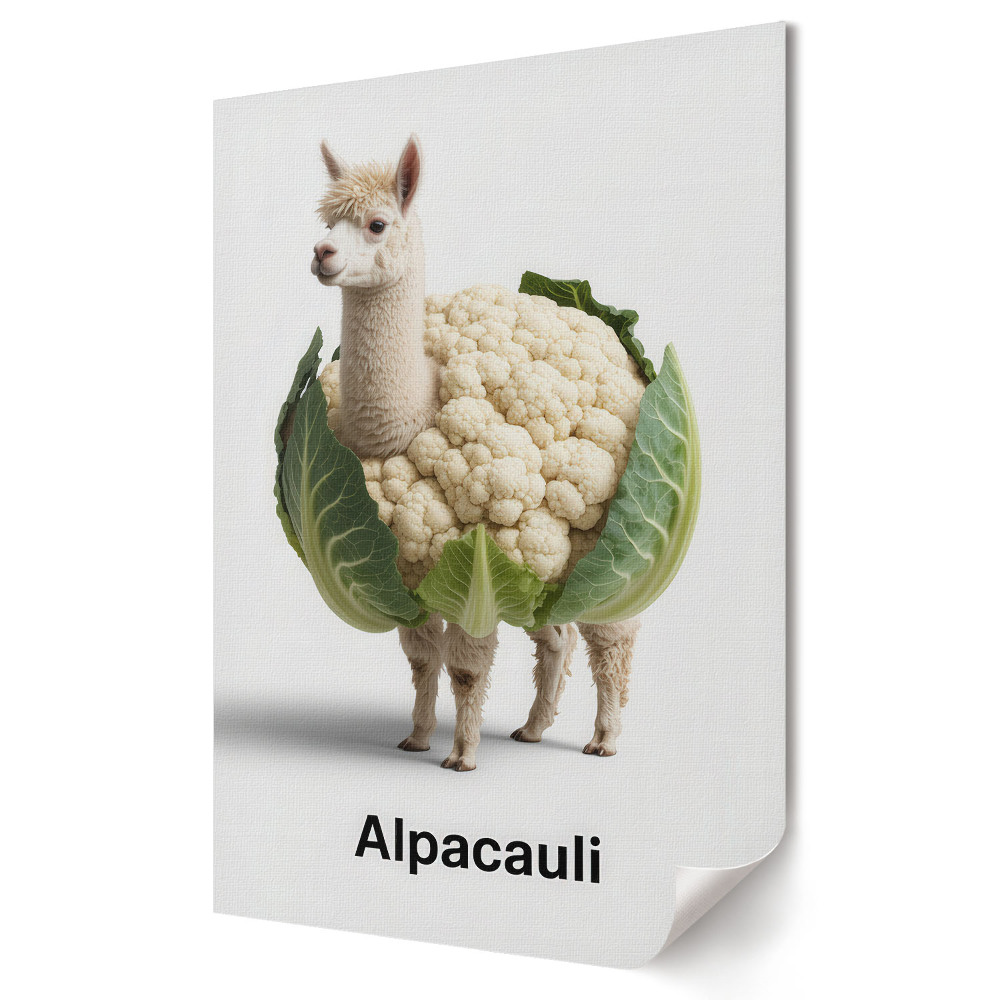 Plakát nyomtatás Alpaka káposztában és karfiolban