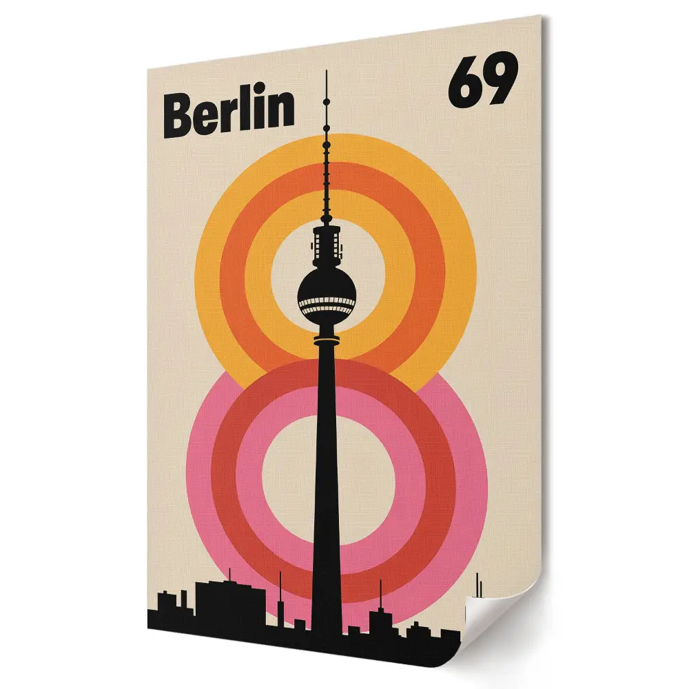 Berlin 69 jellegzetes tornyát ábrázoló plakát