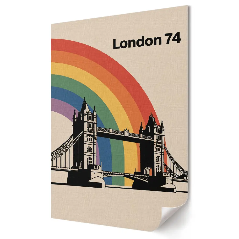 Szivárványos londoni Tower Bridge poszter