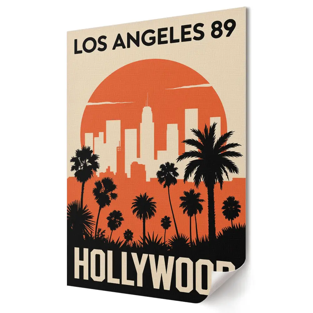 Hangulatos 1980-as évekbeli Los Angeles plakát