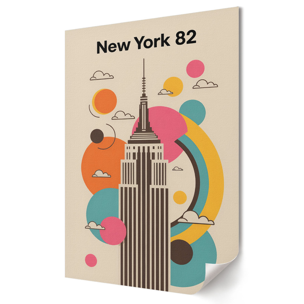 Fali poszter Az Empire State Building modern grafikája