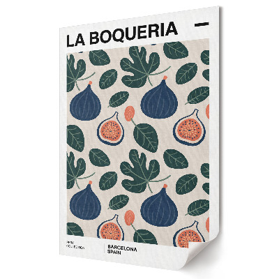 Füge mintás poszter La Boqueria stílusban