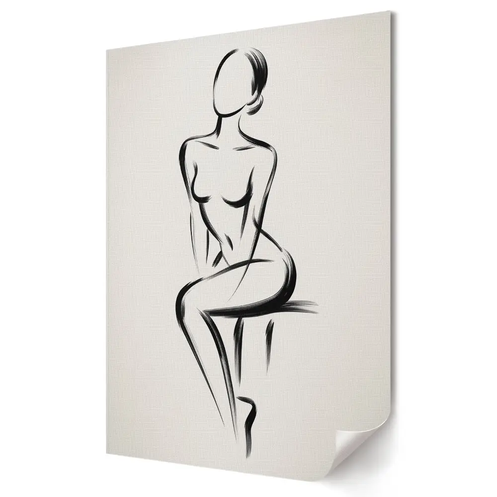 Minimalista stílusú, elegáns sziluett fali poszter