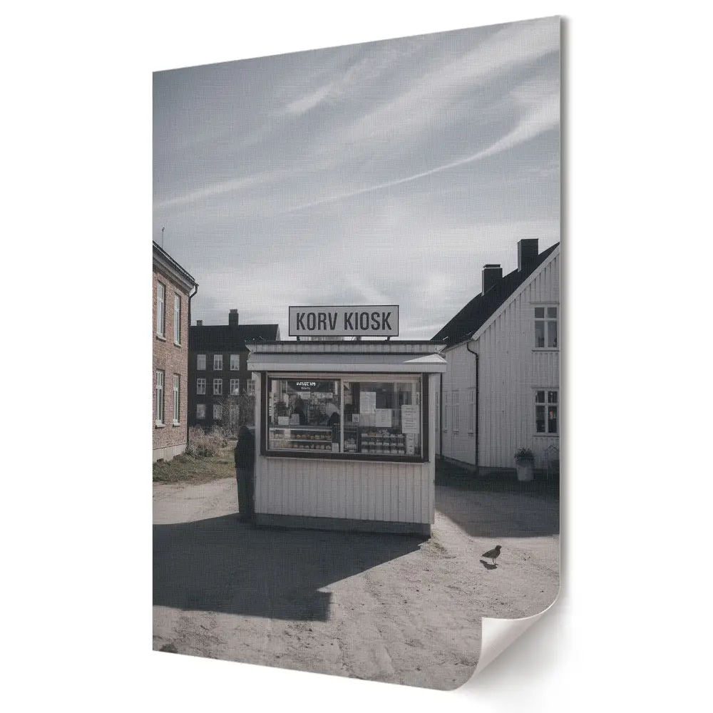 Plakát: Hot dog stand a városban