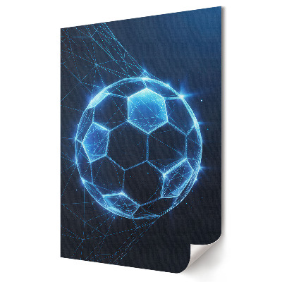 Futurisztikus 3D-s futball mintájú fali poszter