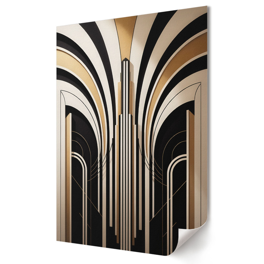 Plakát poszter Arany vonalak art deco stílusban