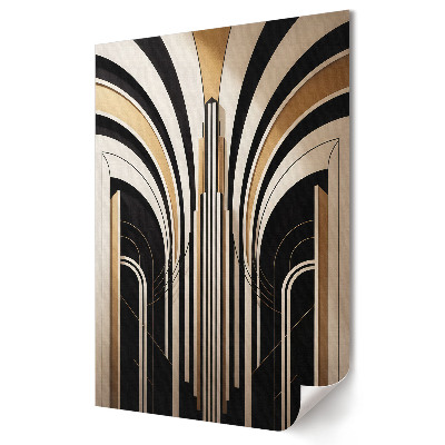 Arany vonalas art deco stílusú poszter