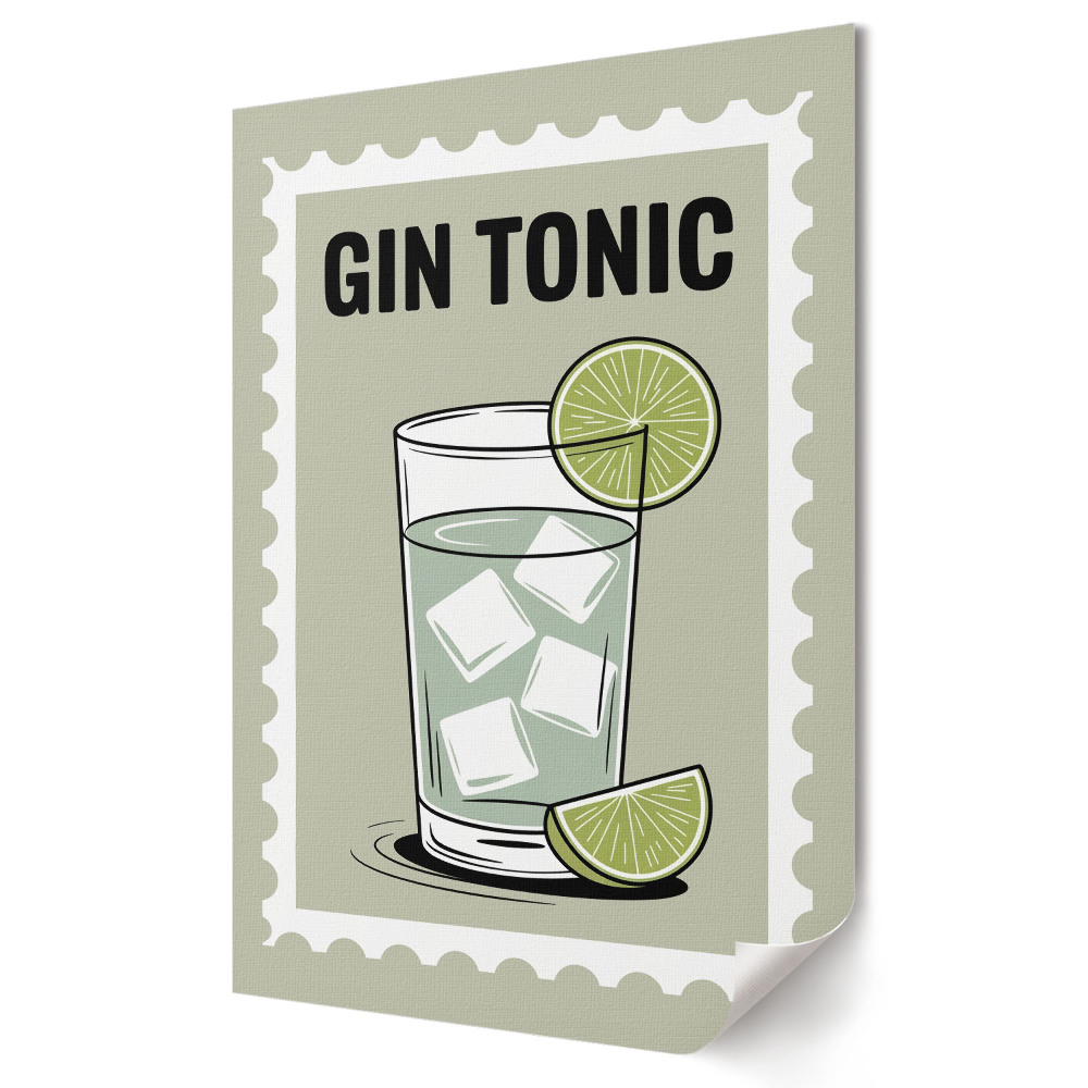 Fali poszter Frissítő gin lime-mal