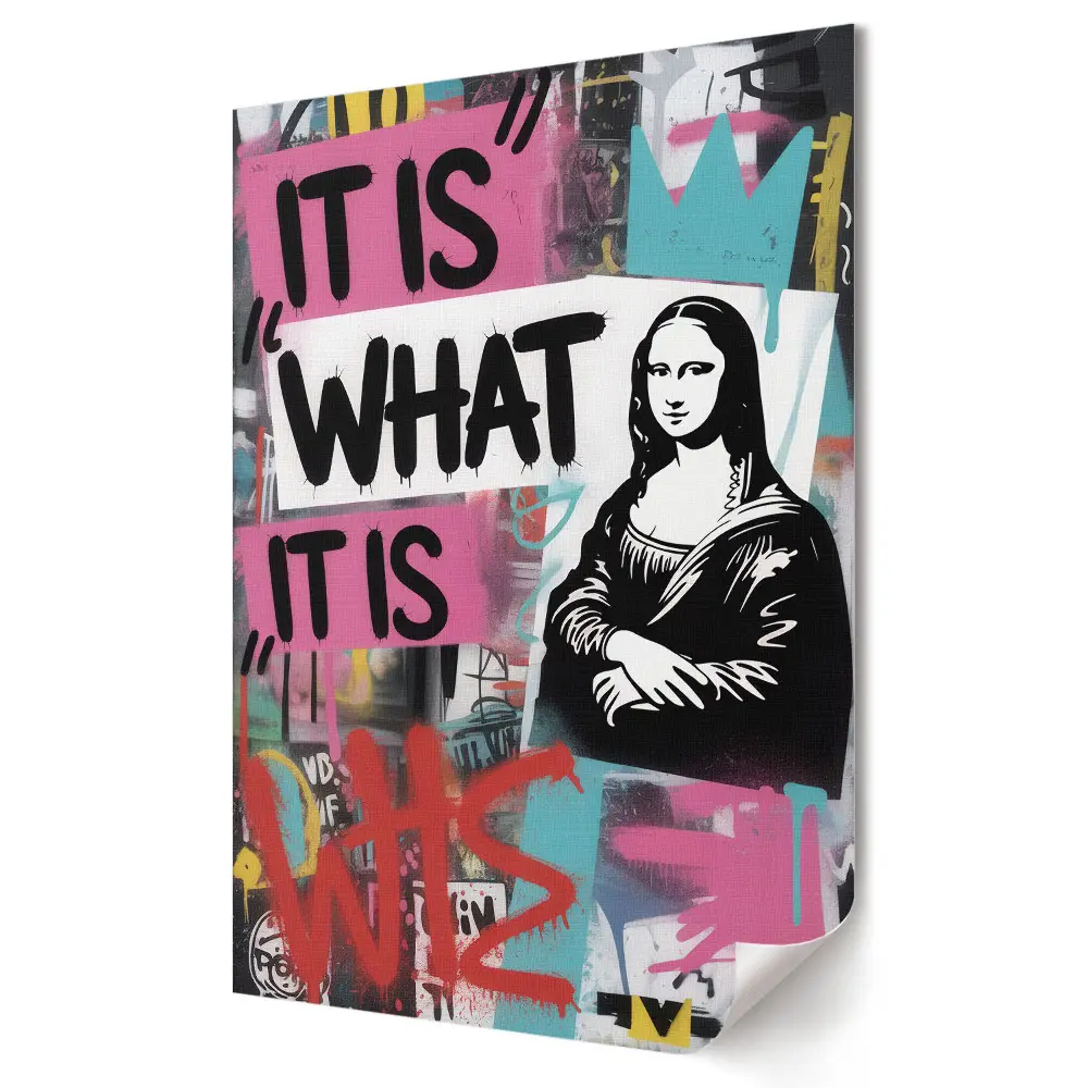 Mona Lisa poszter modern graffiti stílusban