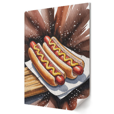 Lédús hot dogok mustárral faliposzter