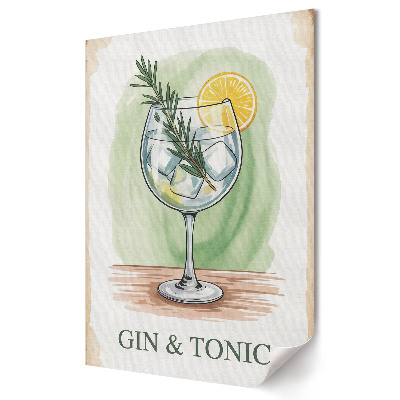 Frissítő gin-tonik pohárban poszter nyomtatás