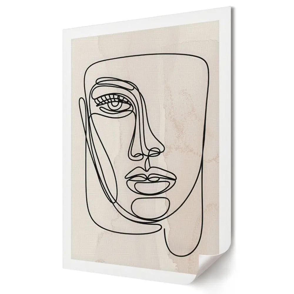 Minimalista vonalas portré poszter