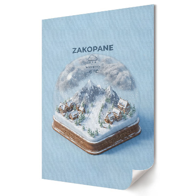 Zakopane téli tája üvegben fali poszter