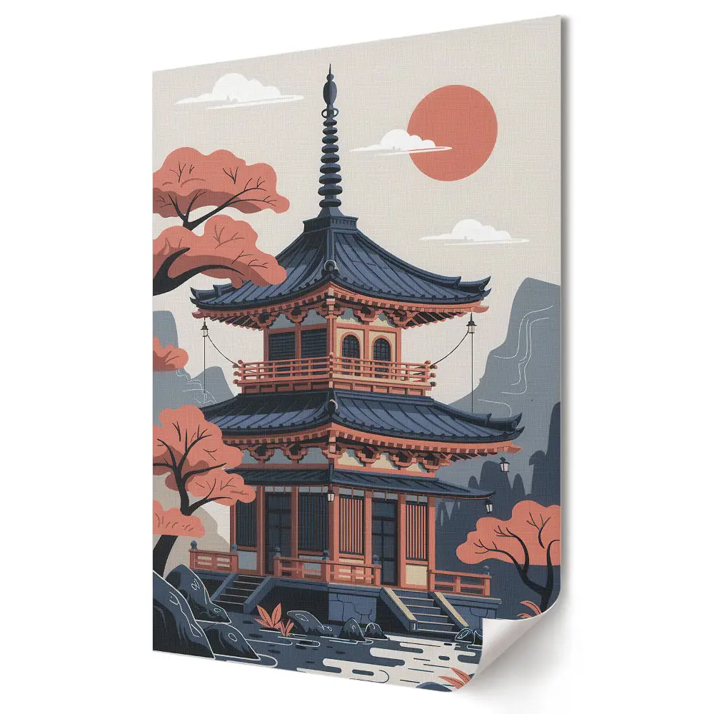 Nyugalom egy japán zen tájban plakát