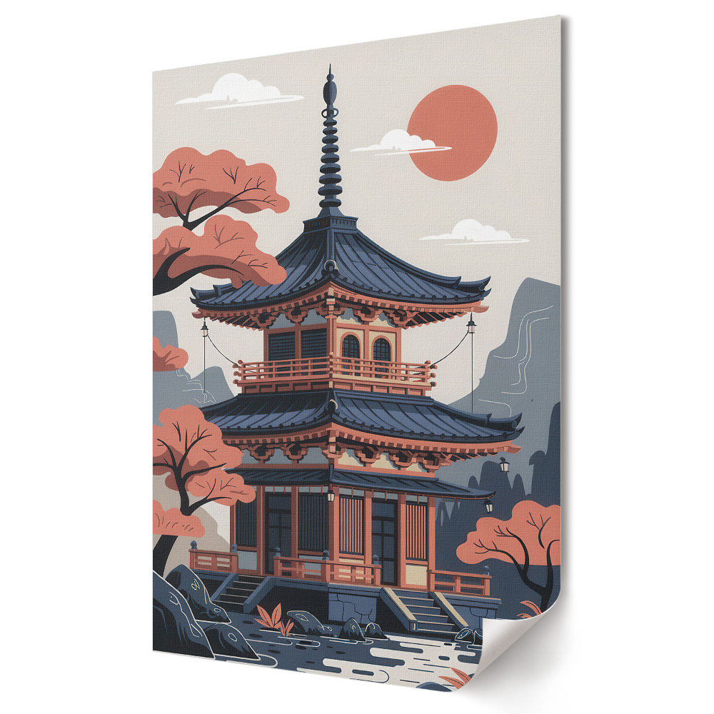 Plakát nyomtatás Nyugalom egy japán zen tájban