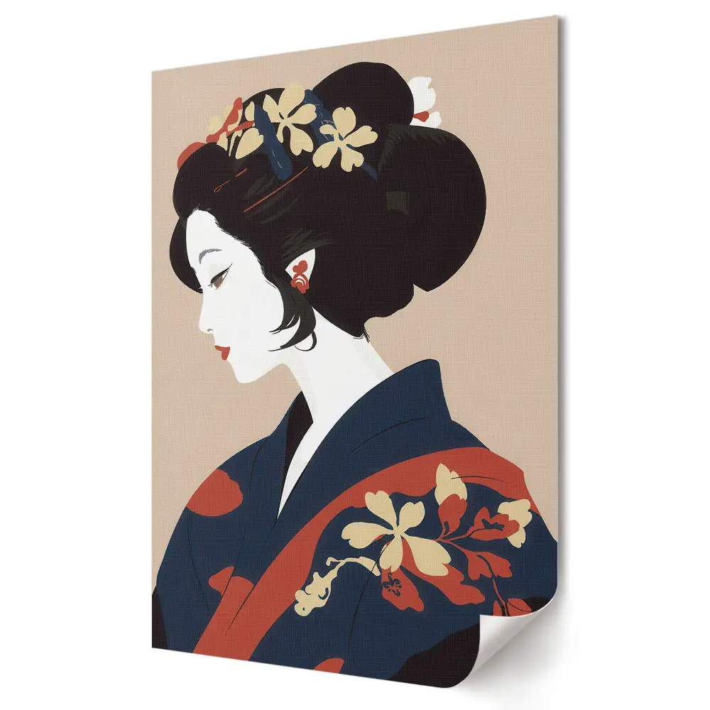 A japán szépség eleganciája a hagyományban fali poszter