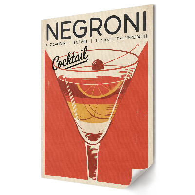 Fali poszter Egy klasszikus retró Negroni koktél