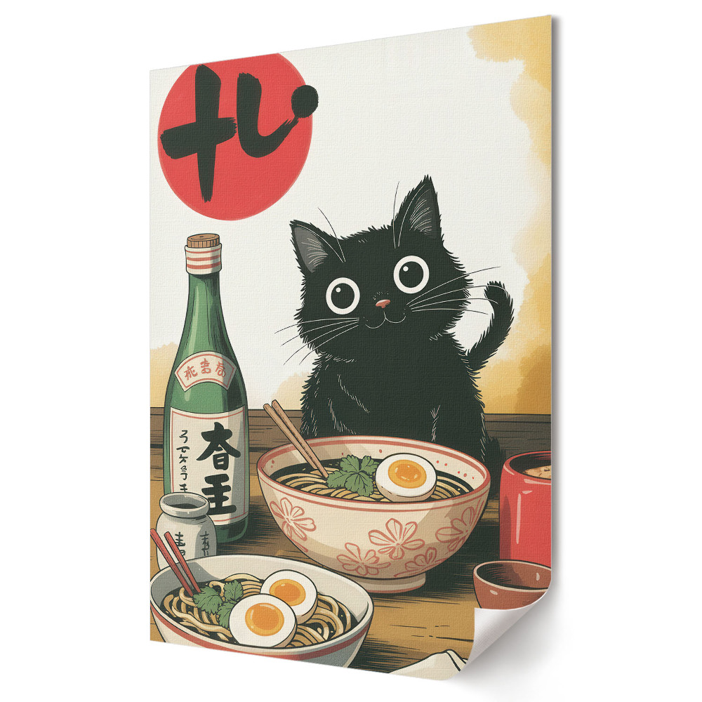 Fali poszter Japán stílusú macskalakoma