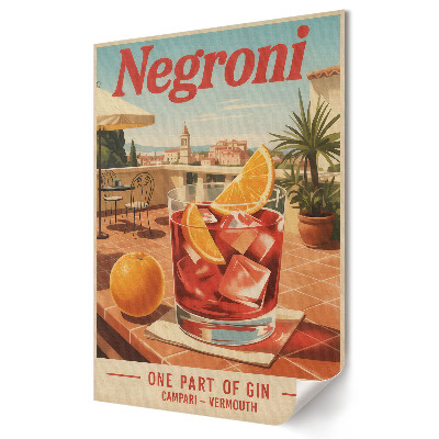 Klasszikus Negroni poszter napsütéses környezetben