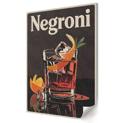 Plakát poszter Egy klasszikus retró Negroni koktél