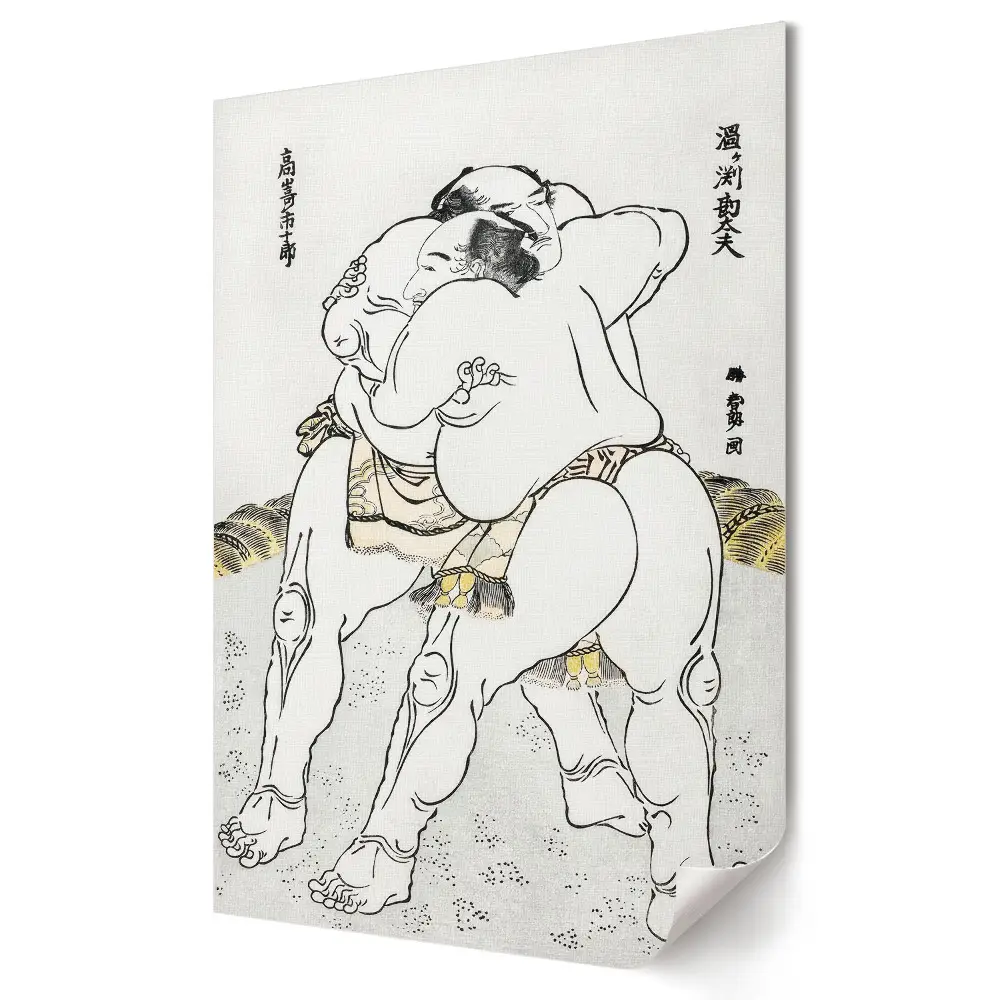 Hagyományos japán stílusú szumó fali poszter