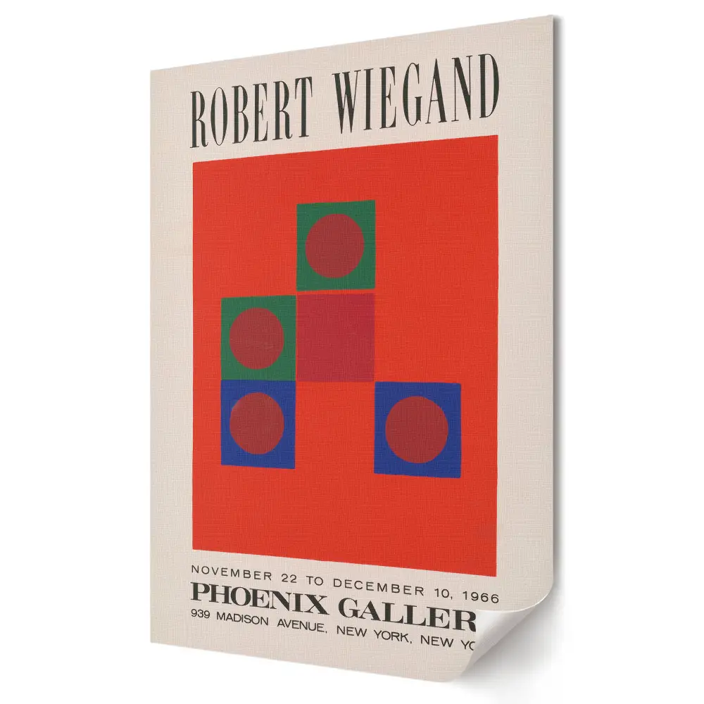 Robert Wiegand kiállításának plakátja a Phoenix Galériában
