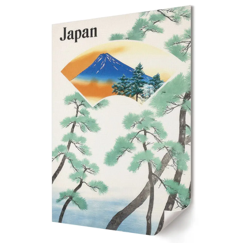 Fali poszter japán Fuji hegyi tájképpel