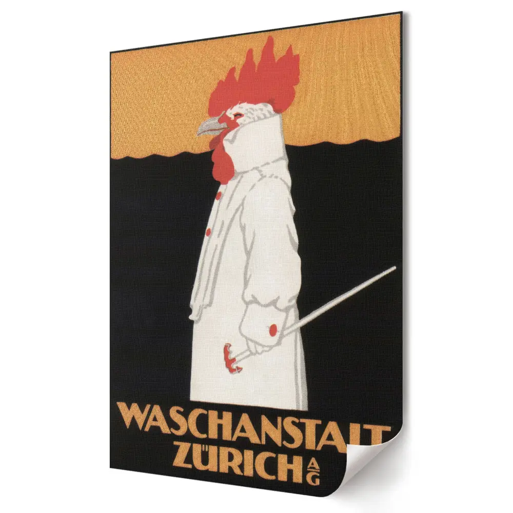 Stílusos zürichi csirke mintás poszter