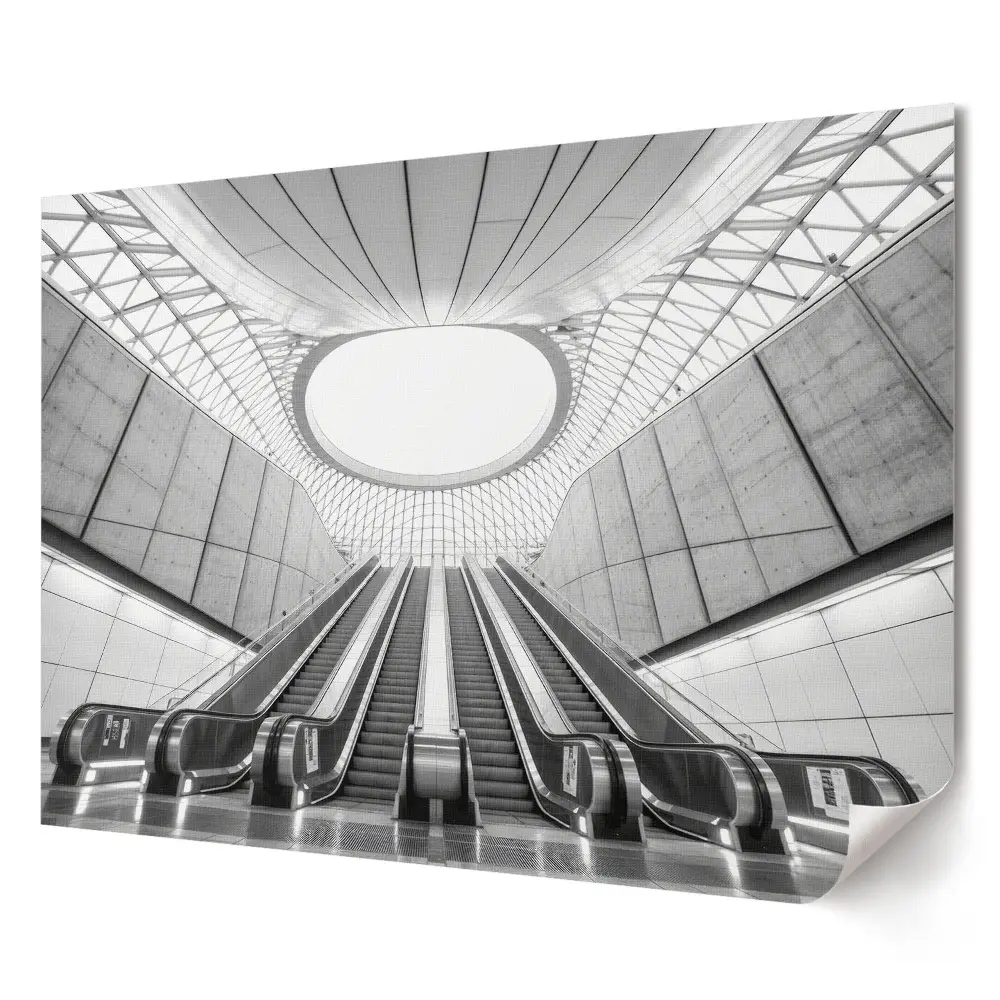 Modern metróállomás poszter monokróm kivitelben