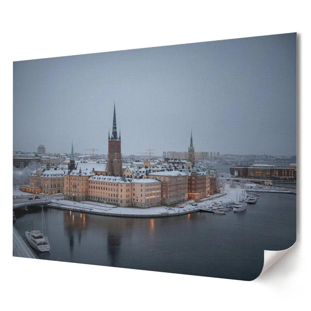 Téli kilátás Stockholmra poszter