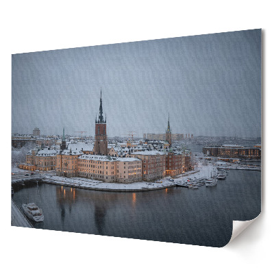 Plakát Téli kilátás Stockholmra