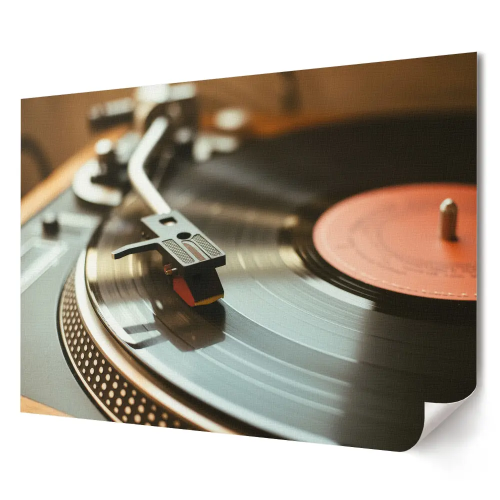 Retro stílusú vinyl zenei poszter