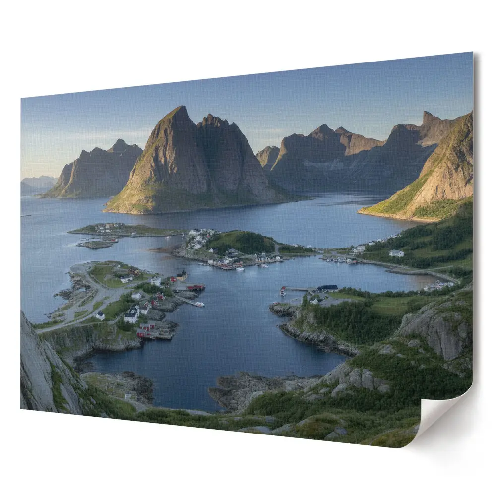 Festői kilátás Norvégia fjordjaira plakát