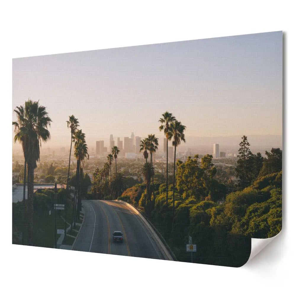 Los Angeles látképe reggel plakát