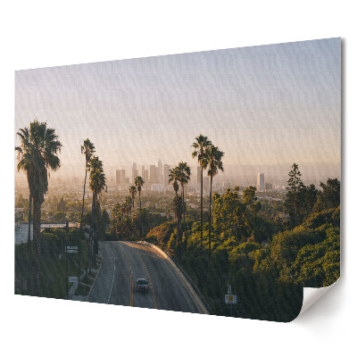 Los Angeles látképe reggel plakát