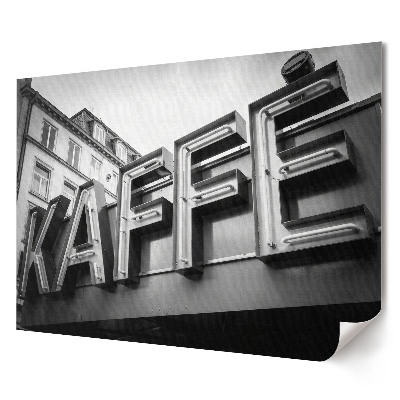 Retro poszter Kávézó fekete-fehérben