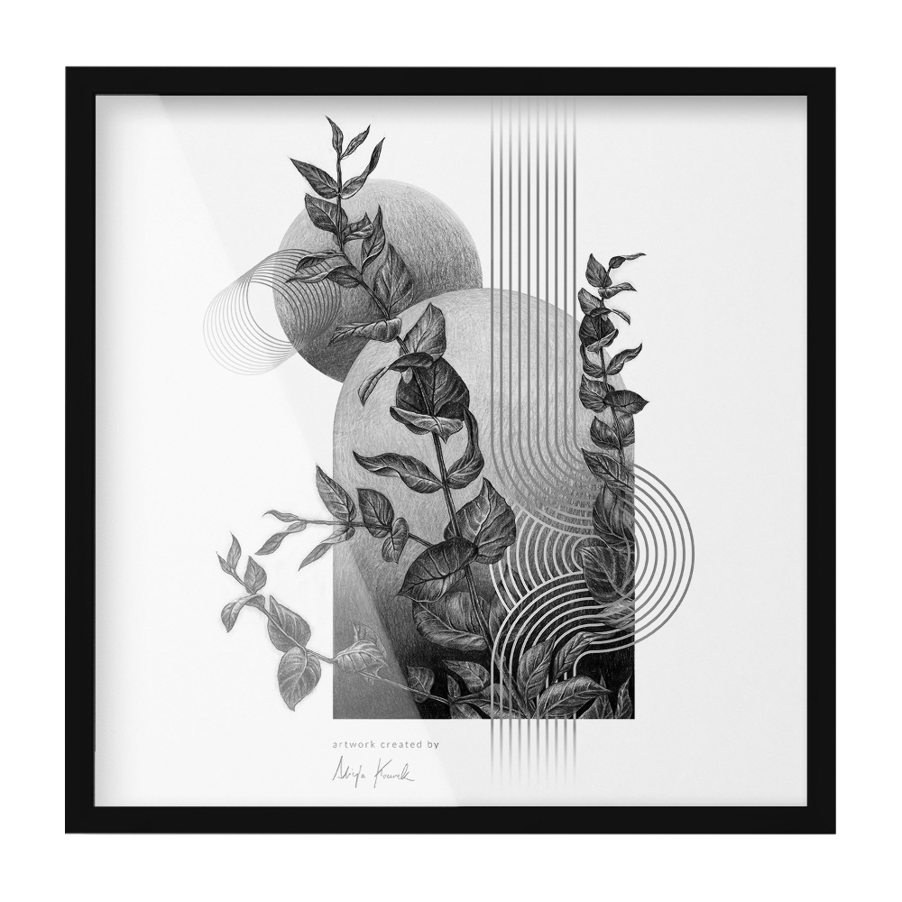 Fekete képkeret 50x50 cm