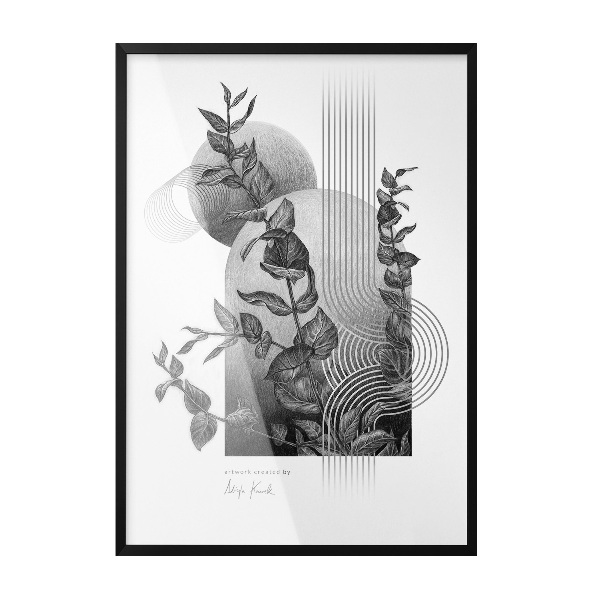 Fekete fali képkeret 70x100 cm