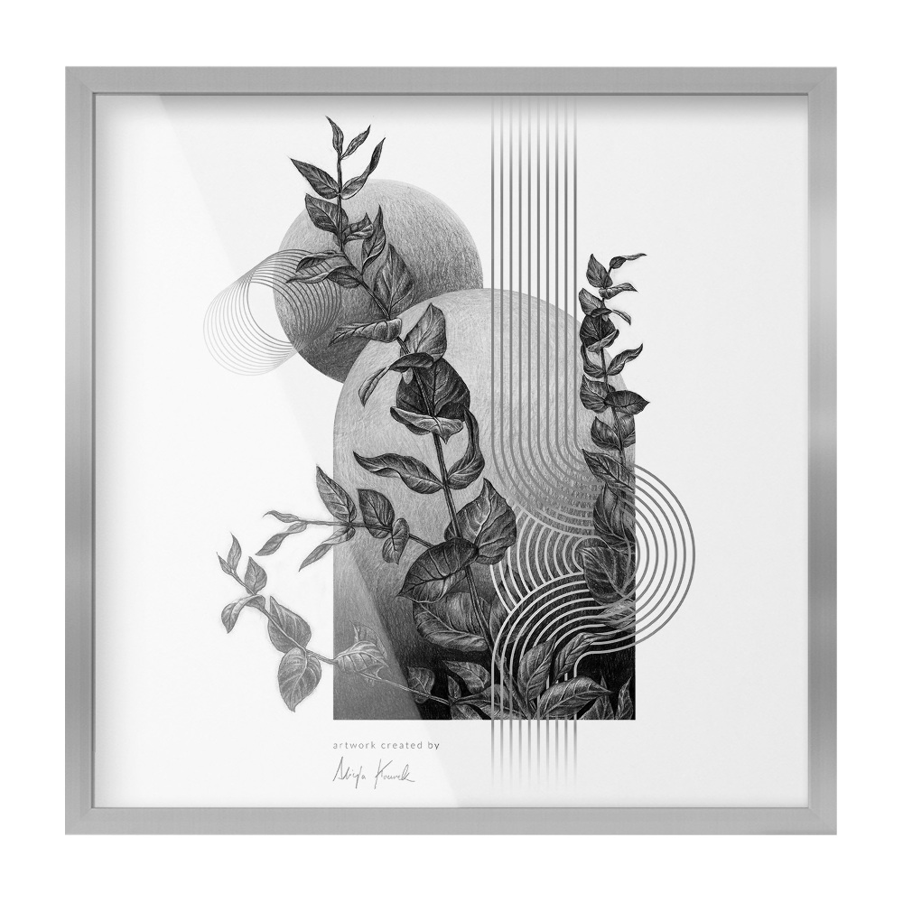 Ezüst képkeret 50x50 cm