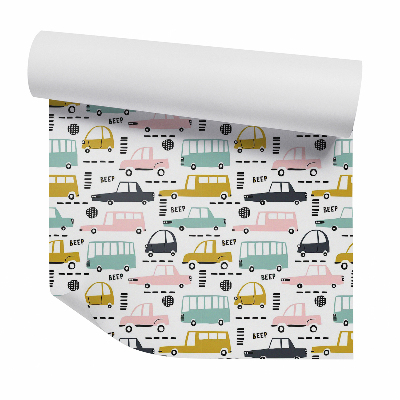 Modern tapéta Járművek autók utcai élénk színek