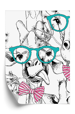 Öntapadós tapéta Vicces absztrakt zsiráf