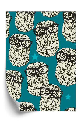 Öntapadós tapéta Csípő baglyok szemüveggel