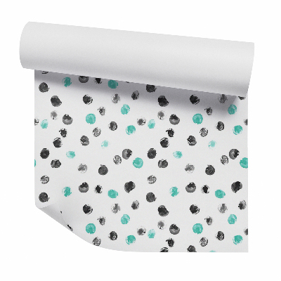 Foto tapeta Zöld és fekete pasztell pöttyök