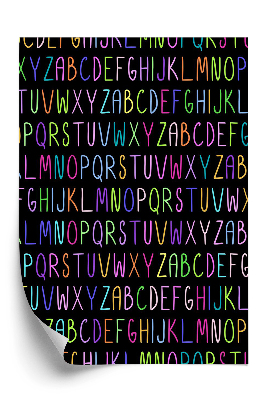 Tapéta Varrat nélküli mintát színes ábécé betűkkel
