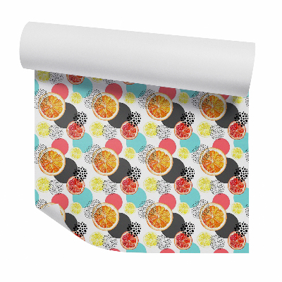 Zidna tapeta Narancs és citrom pöttyök között