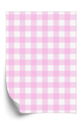 Tapéta Rózsaszín kockás minta