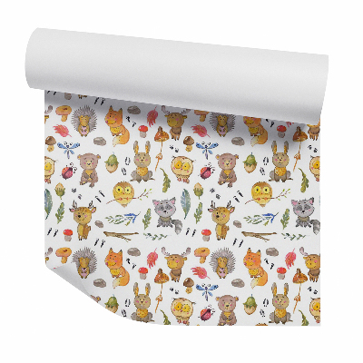 Fotótapéta falra Gyerekképek erdei állatokról